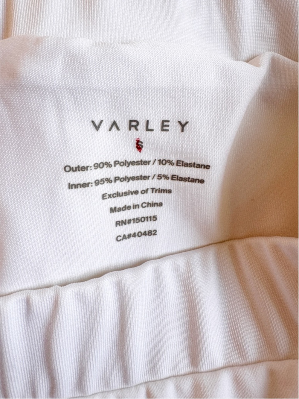 VARLEY Pleated Ribbon Trim Athletic Skort Size Small in Pure White - Picture 10 of 12